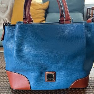 Dooney & Burke Blue Pebbled Leather Purse